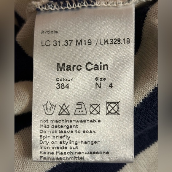 MARC CAIN Cotton Viscose Blend Lightweight Full Zip Floral Cardigan - Picture 7 of 8